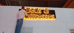 Gold Back Lit Alucobond Letters