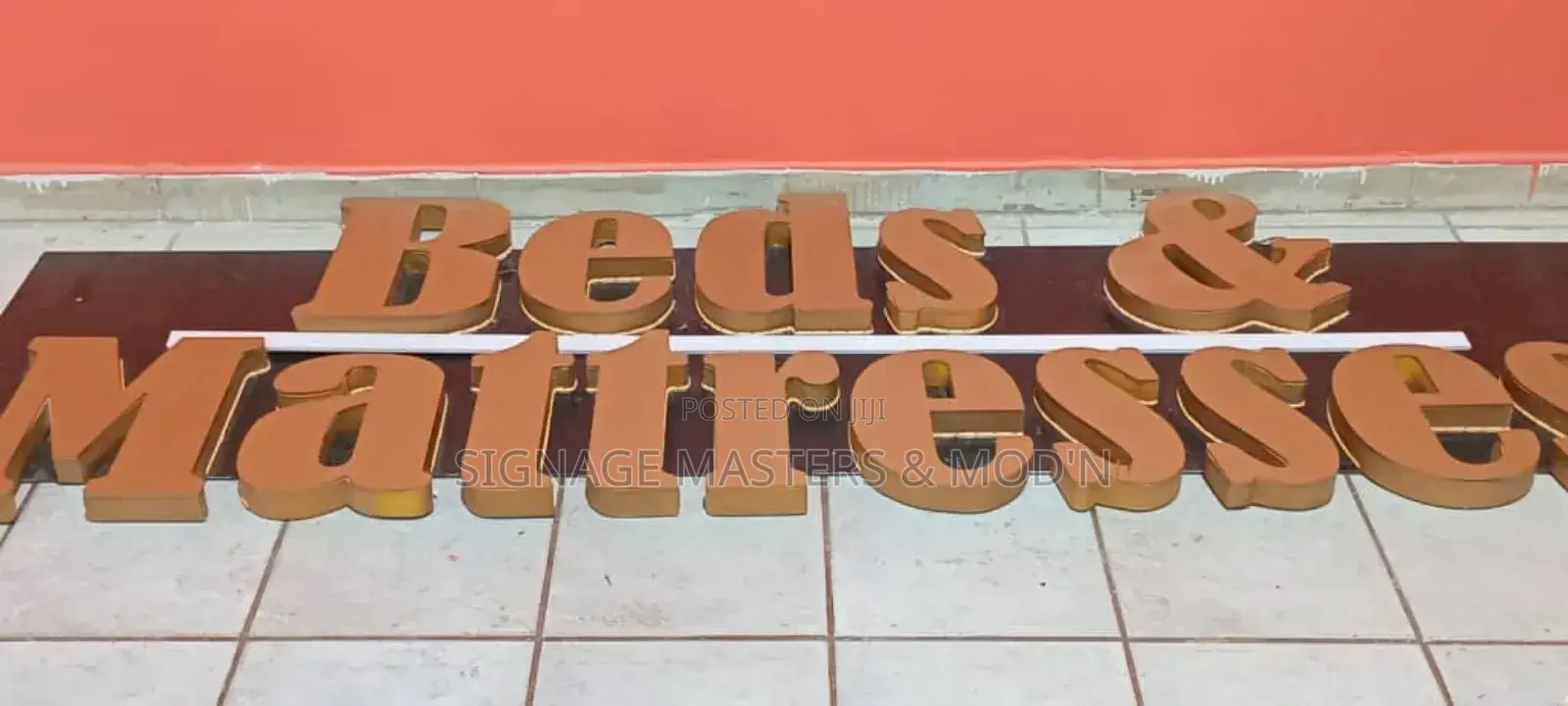 Gold Back Lit Alucobond Letters