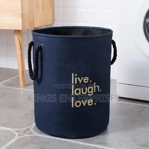 Linen Foldable Laundry Basket