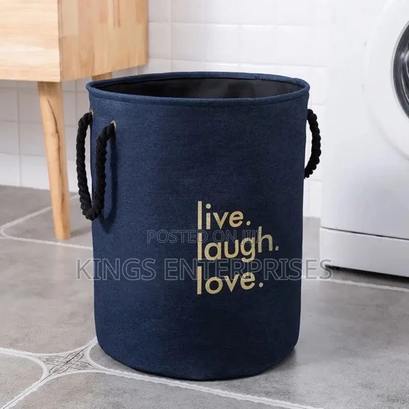 Linen Foldable Laundry Basket