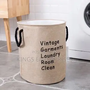 Linen Foldable Laundry Basket