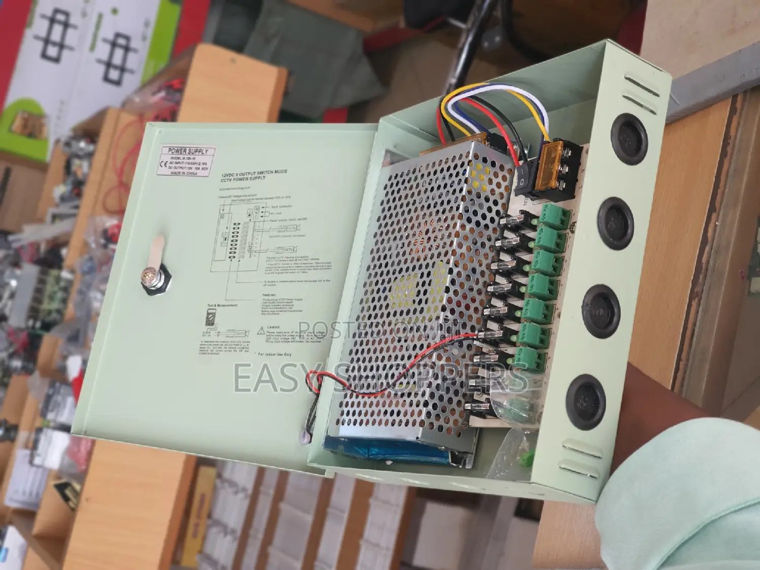Fused CCTV Camera Power Supply 10A 9 Channels
