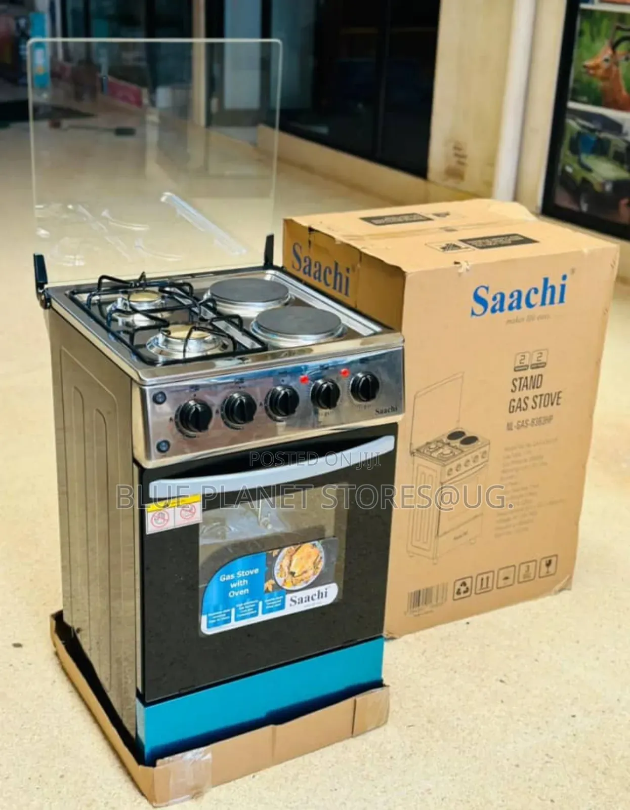 Saachi 2+2 Auto Cookers With Gas Oven \\ 50cm × 50cm \\ Nl-Gas-6363hp