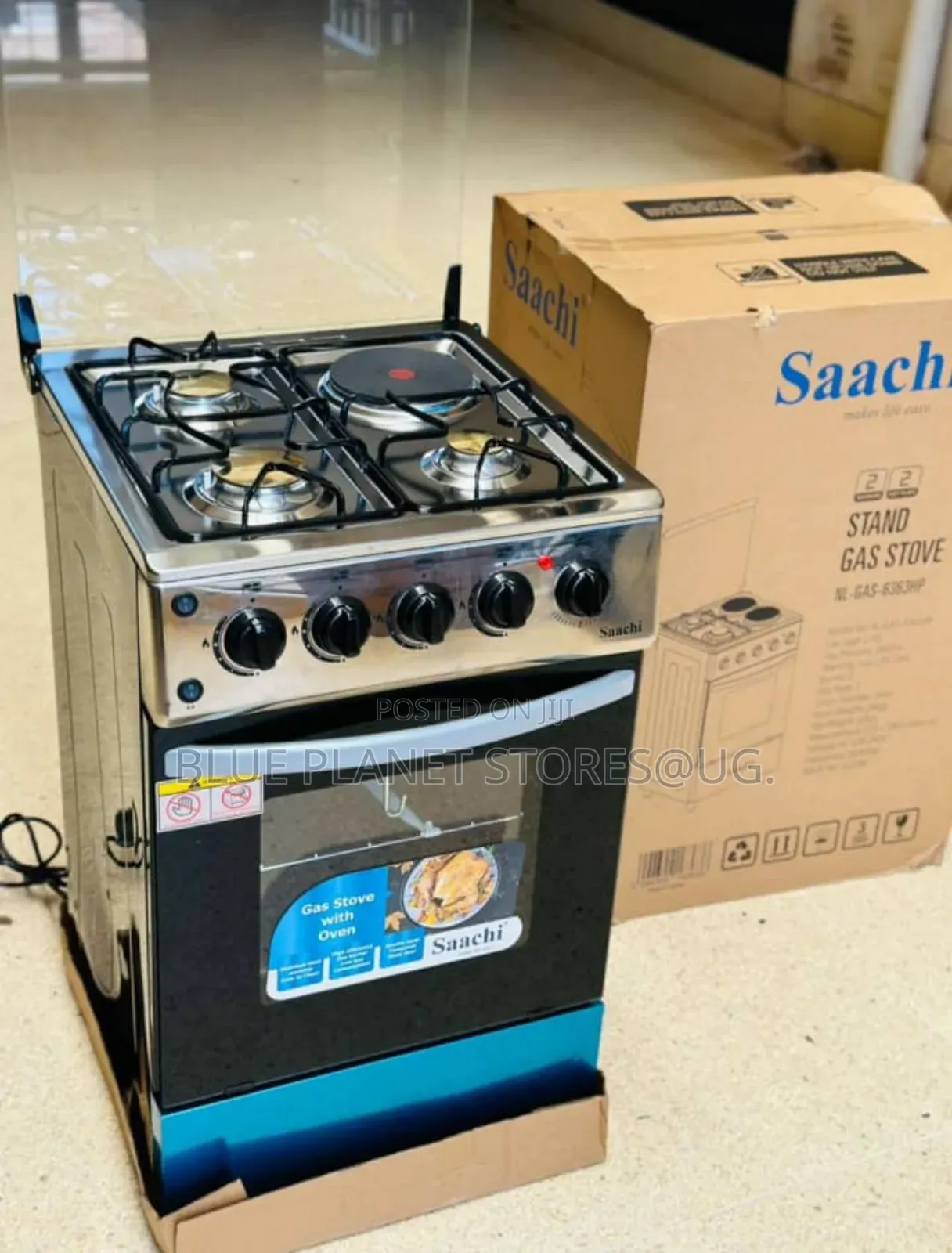Saachi 3+1 Auto Cookers With Gas Oven \\ 50cm×50cm \\ Nl-Gas-6362hp