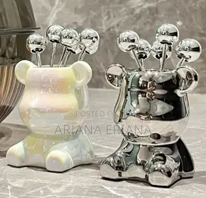 Photo - Light Luxury Nordic Bear Fruit Fork Set