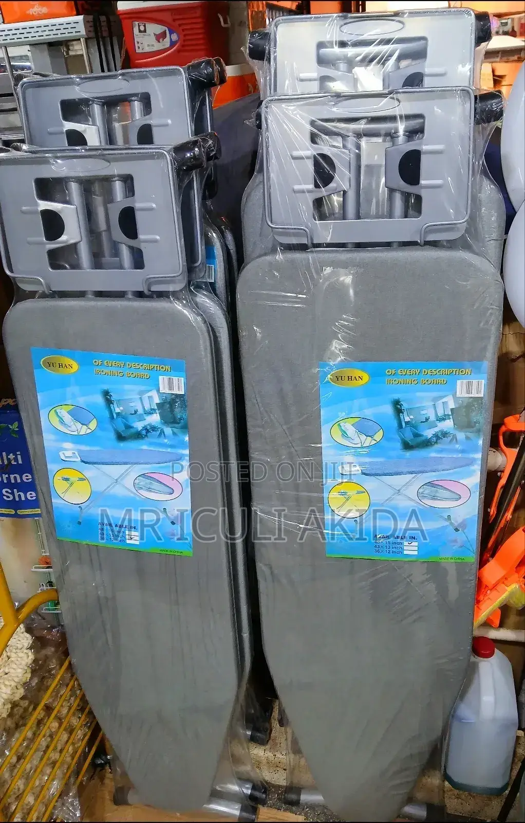 Medium Size Foldable Ironing Board WTH Attached Iron Rest