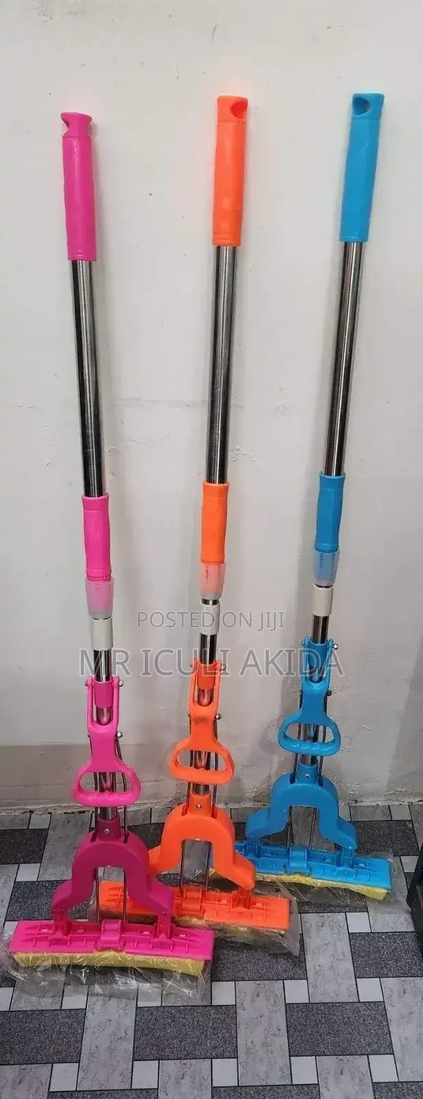 Pole Adjustable Super Water Absorbent Squeeze Sponge Mop