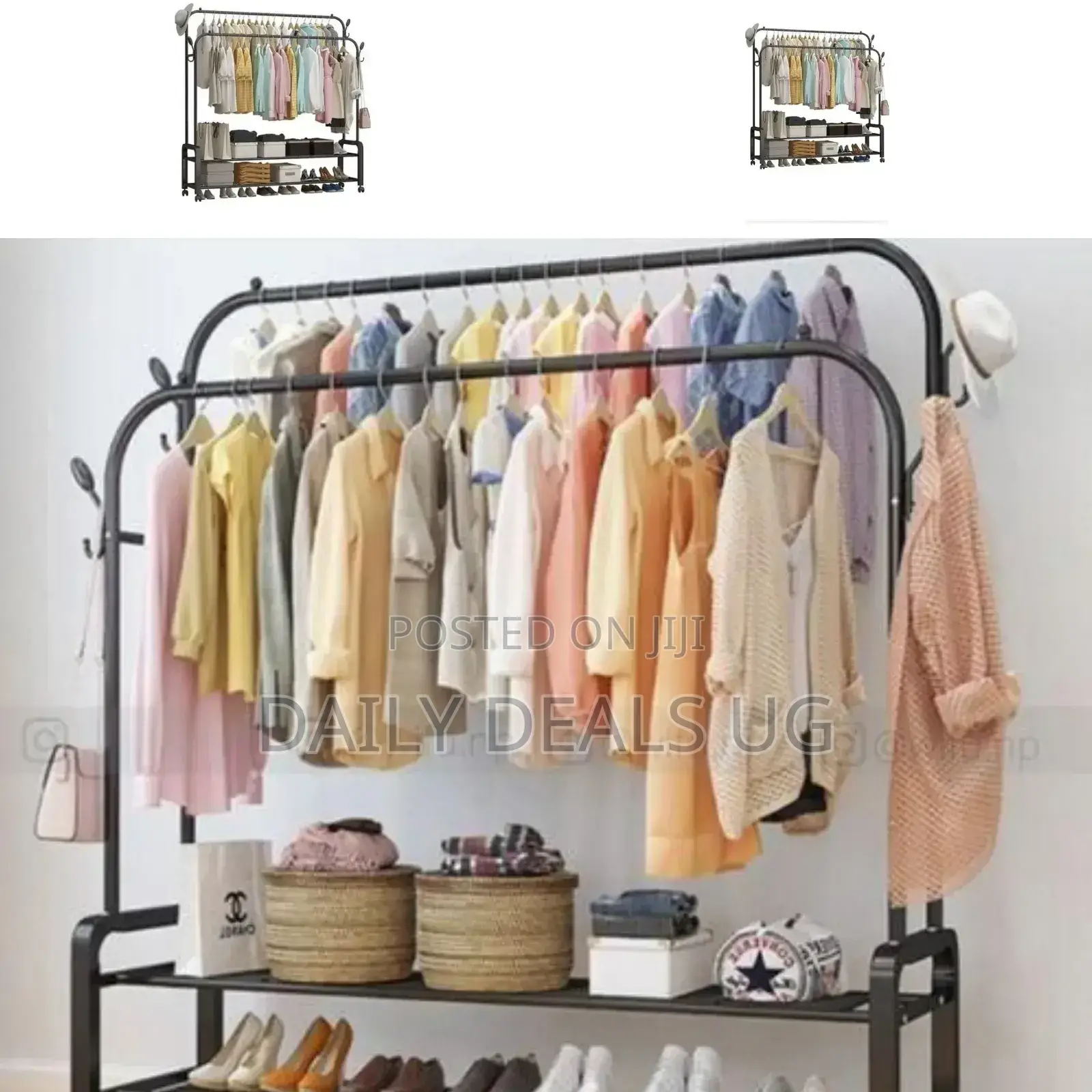 Metallic Clothes Rack