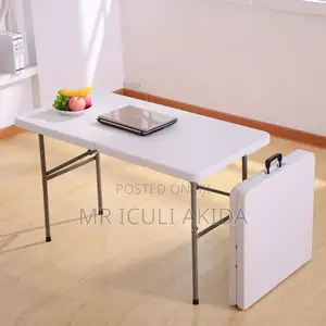 Foldable Camping,Event,Courtyad Plastic Table WTH Metal Legs
