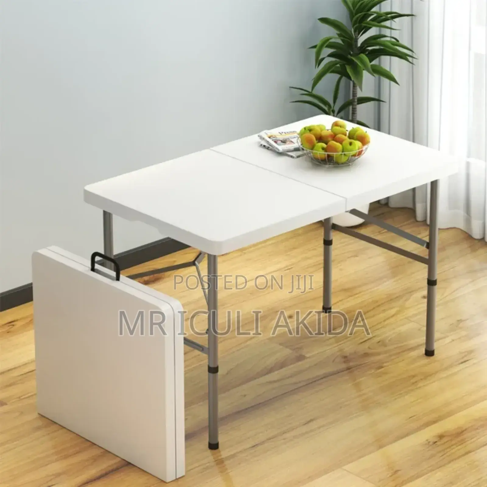 Foldable Camping,Event,Courtyad Plastic Table WTH Metal Legs