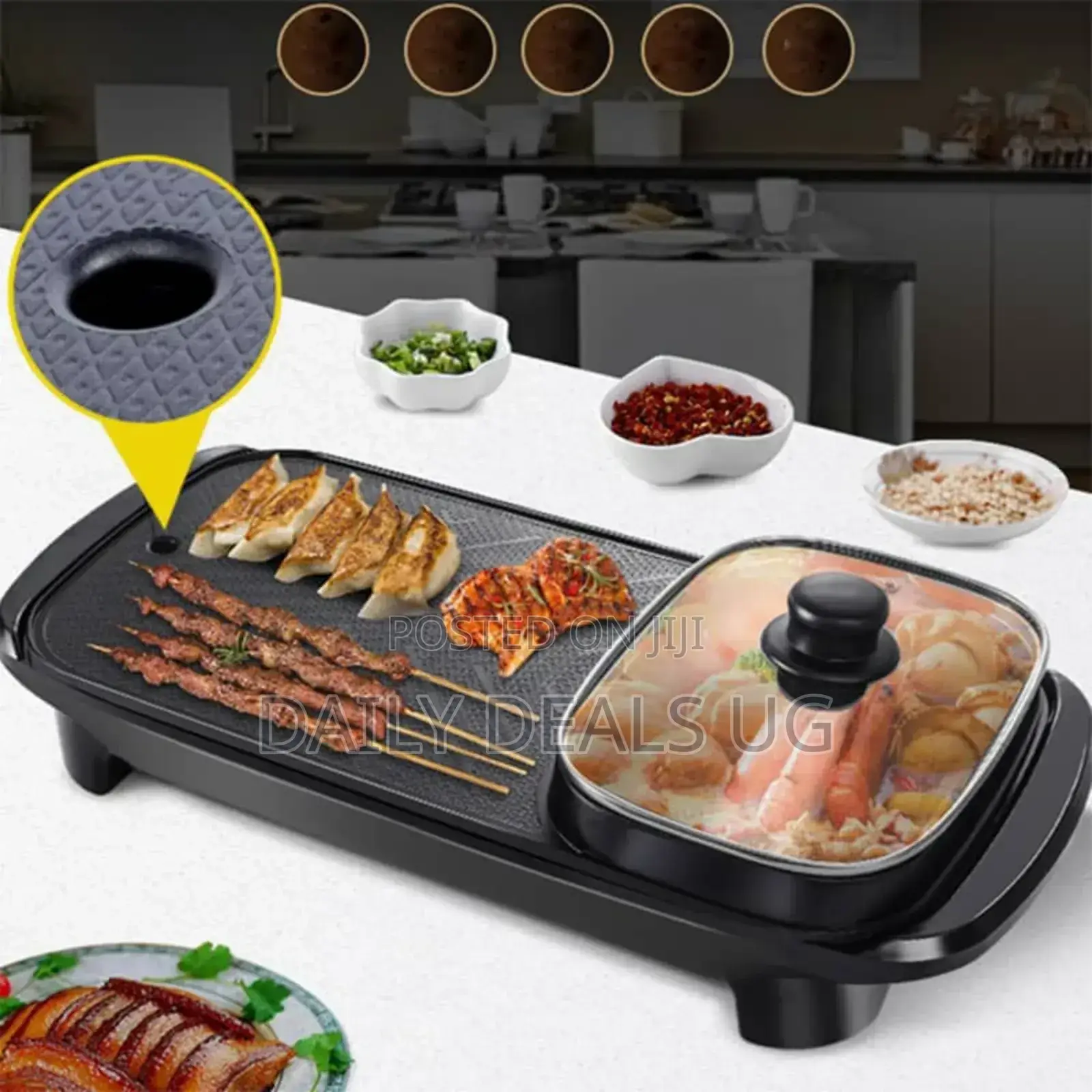2 in 1 Electric BBQ Pan