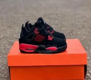 Kids Sneakers. Jordan 4 Thunder Red. Kids Jordans