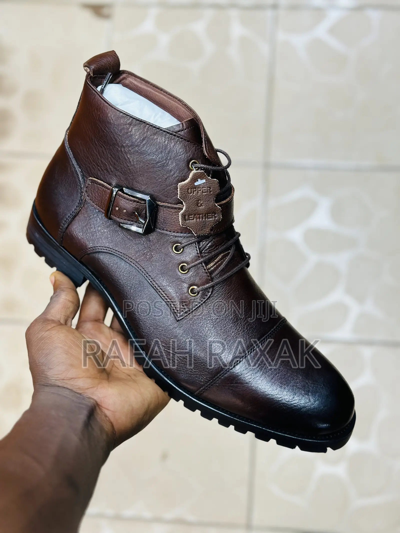 Original Dark Tan Franco Banetti Gentle Premium Leather Boot