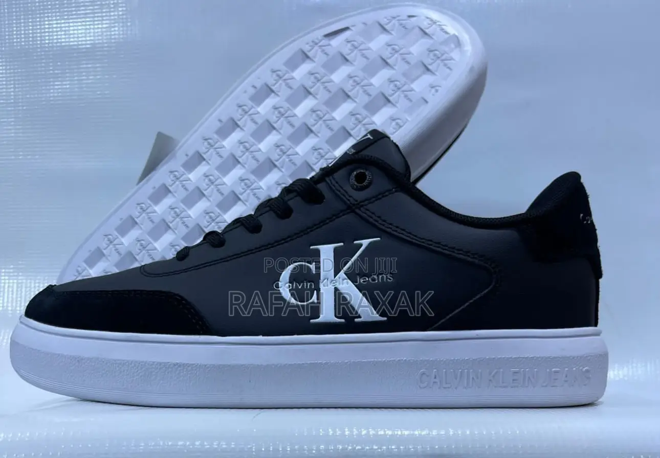 Original Black/White Calvin Klein Casual Leather Low Shoes
