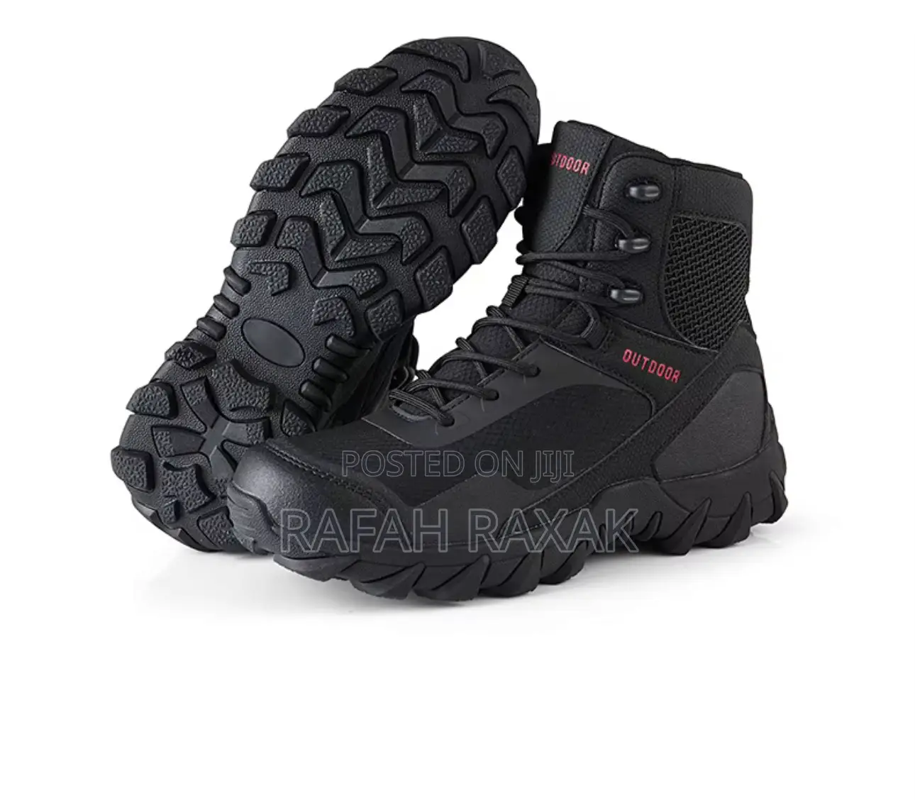 Men’S Black Outdoor Combat Hiking Desert Boots
