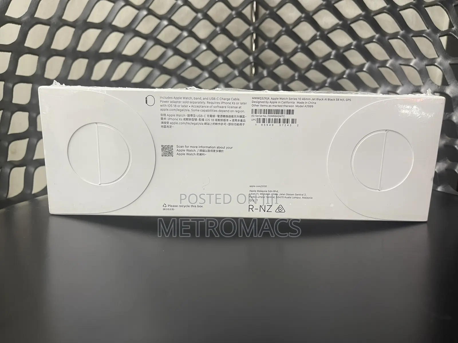 46mm Apple Watch Series 10 Jet Black 2024