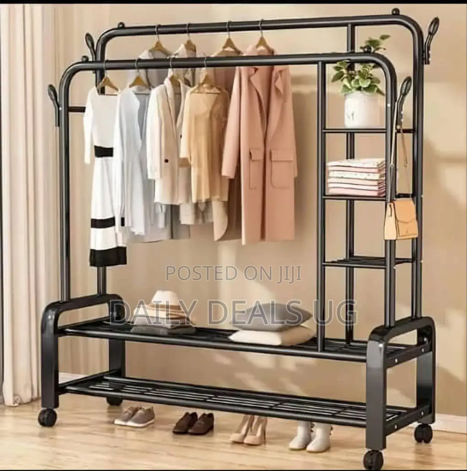 Metallic Clothes Rack