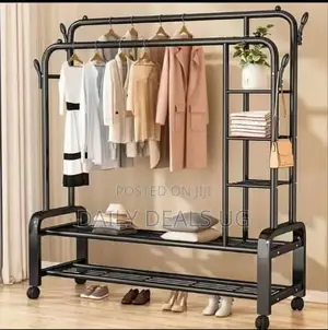 Metallic Clothes Rack