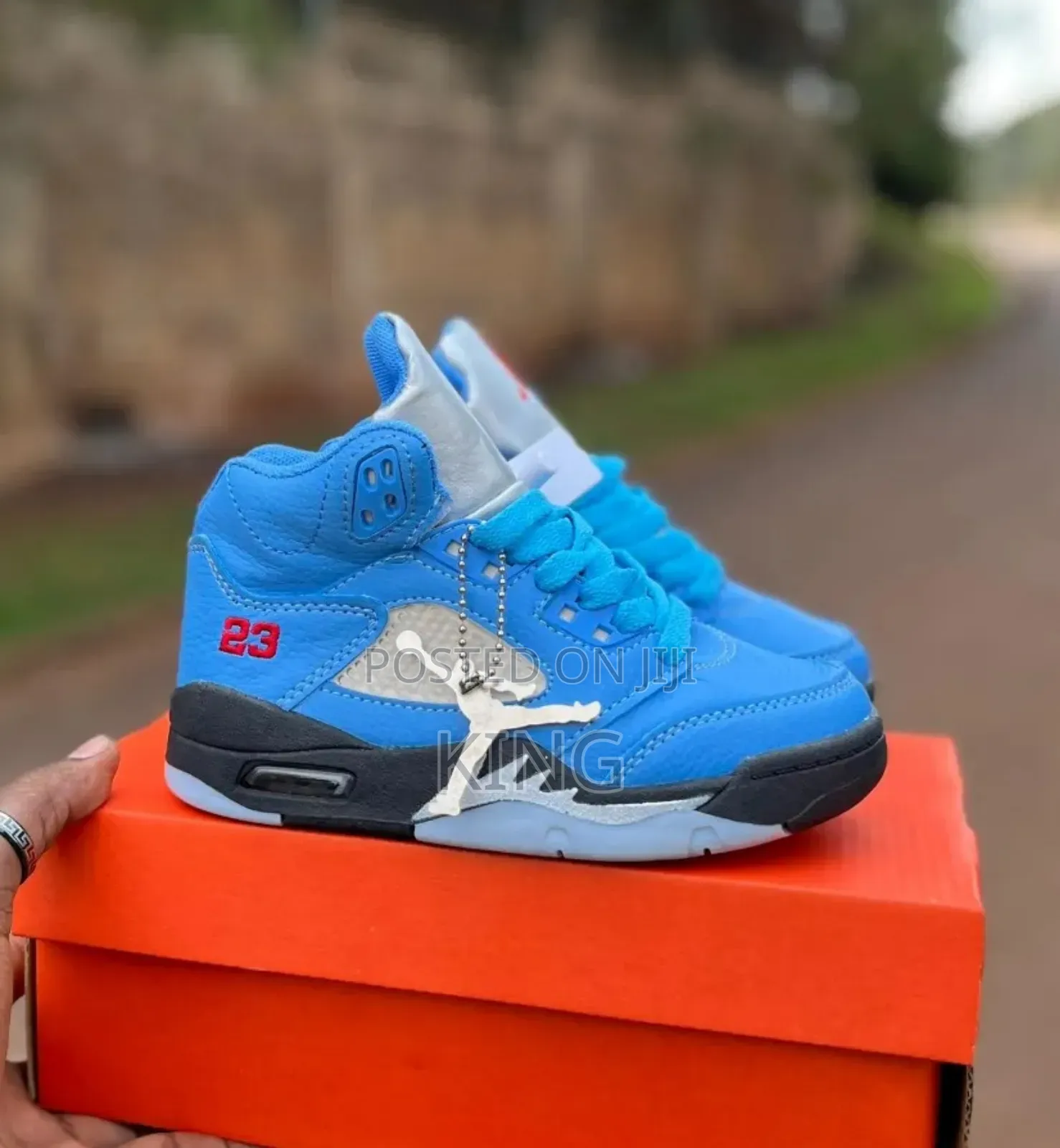 Kids Air Jordan 5 OG 90 University Blue. Kids Sneakers