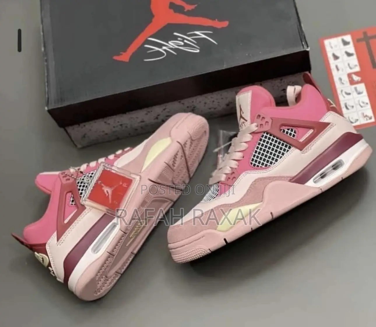 Original Pink Nike Air Jordan 4 Retro Chansey Sneakers