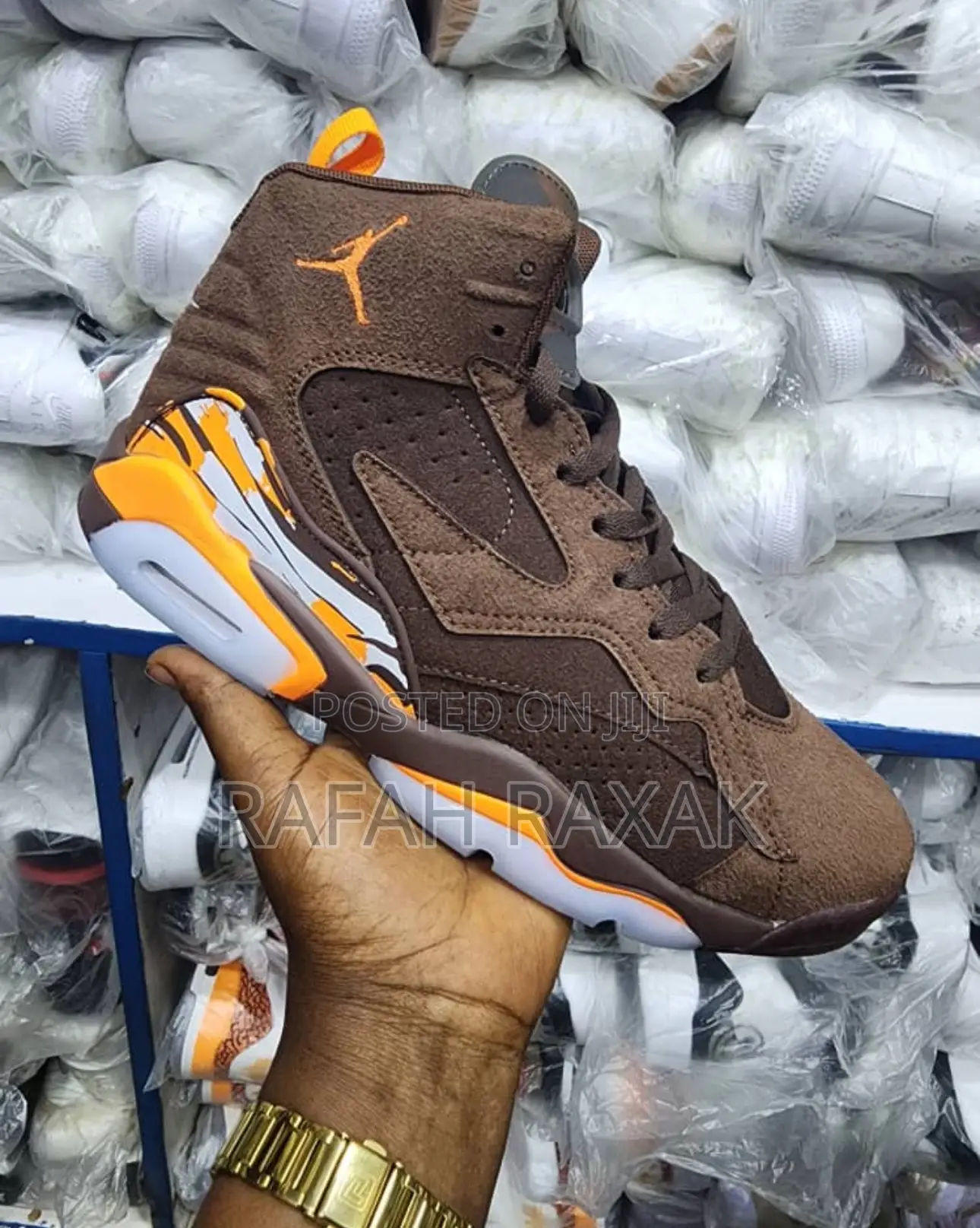 Original Air Jordan Jumpman MVP “Track Brown” Suede Sneakers