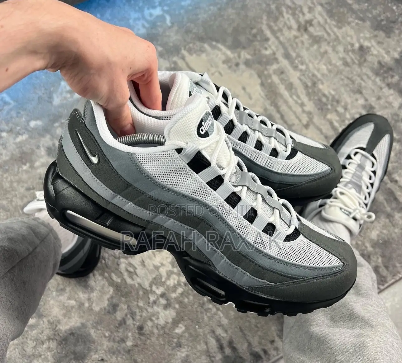 Original Grey/White/Black Nike Air Max 95 Sneakers
