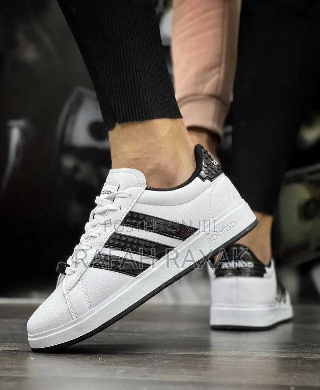 Original White/Black Adidas Grant Court Casual Sneakers