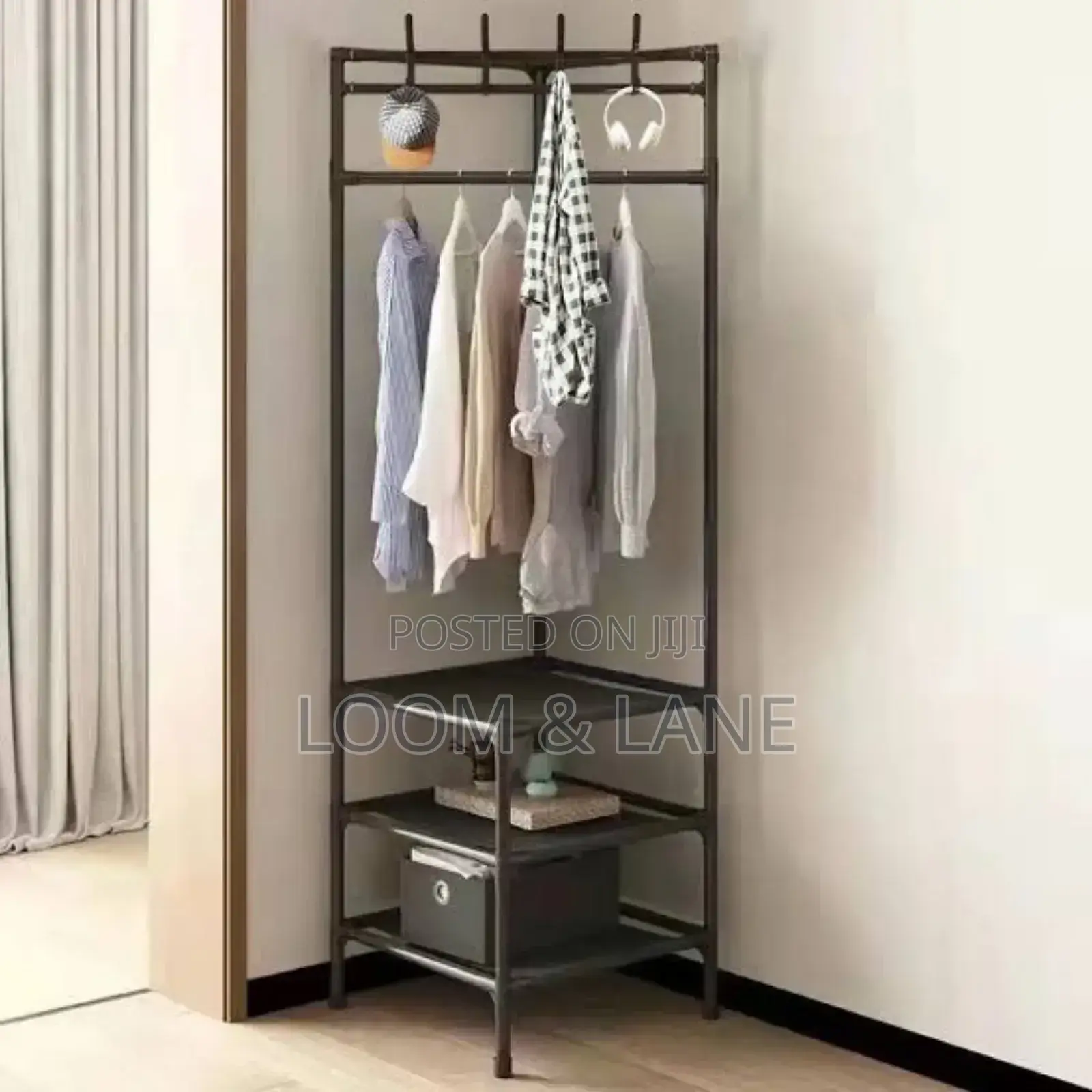 Multifunction Corner Coat Rack