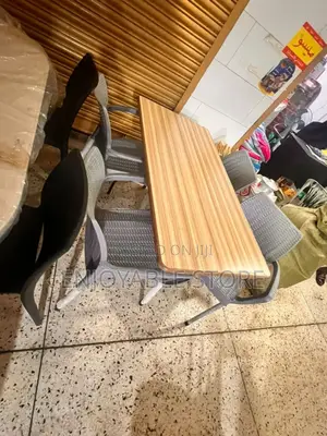 Plastic 4 Chairs and Table(Rectangular)Set