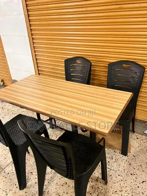 Set of 4 Chairs and Table (Wooden)