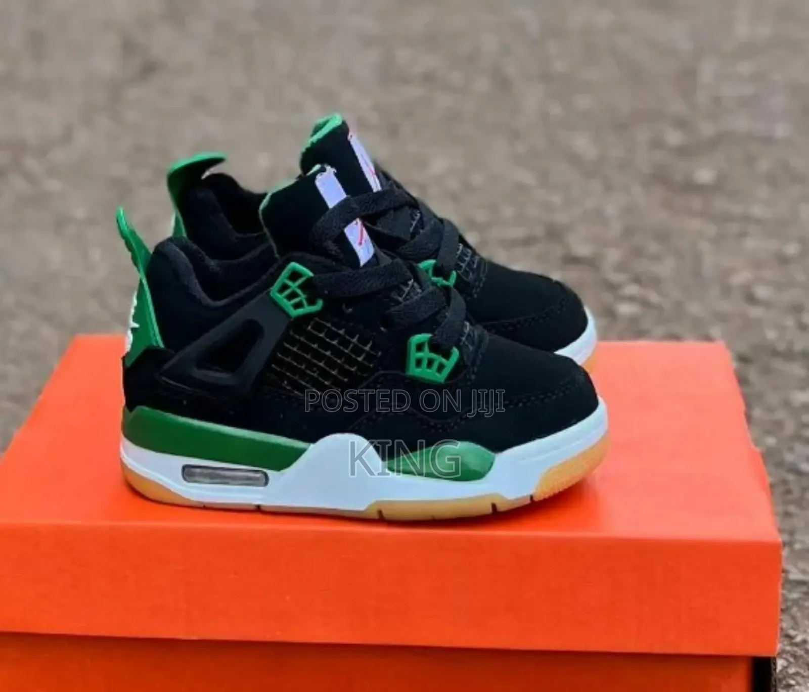 Kids Sneakers. Kids Nike Sb X Air Jordan 4 Black Green