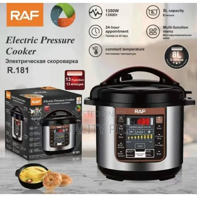 RAF Multifunctional 8L Stainless Pressure Slow Cooker