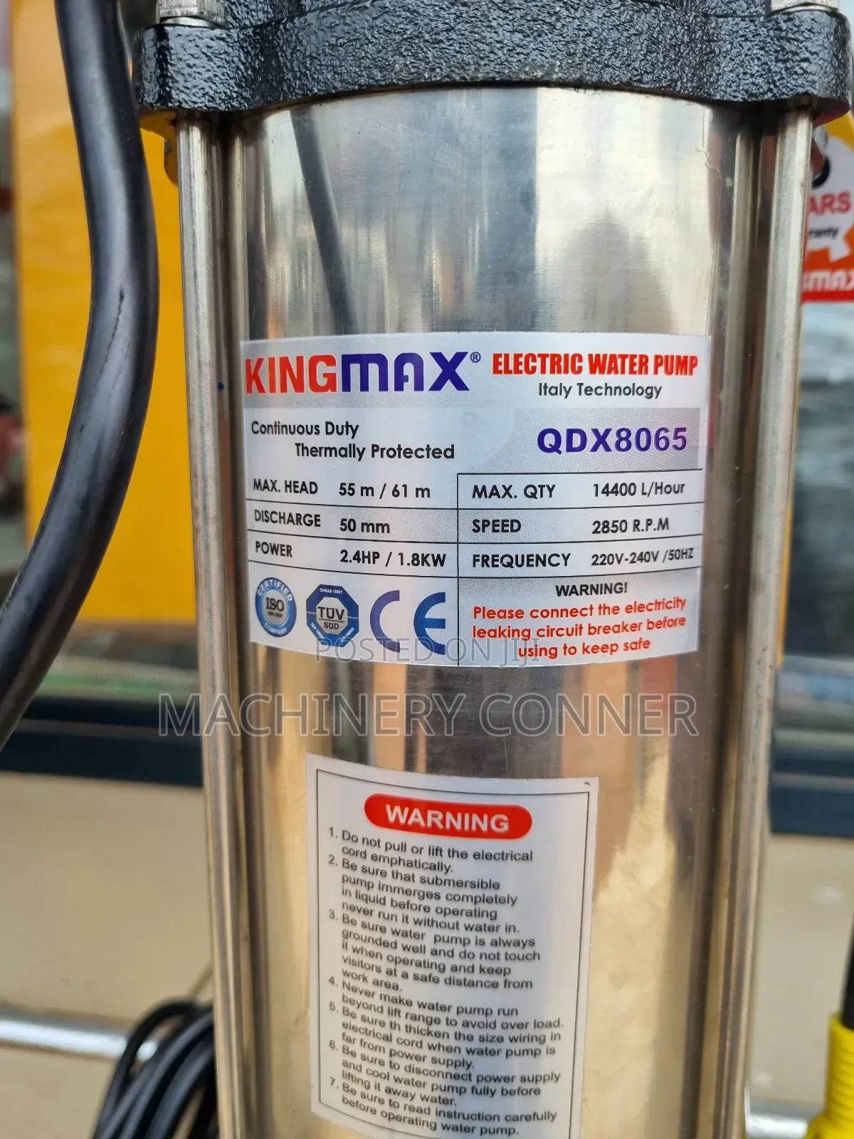 61m Sewage/Dirty Water Pump Kingmax