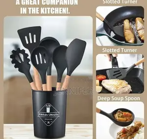 Non-Stick Silicone Kitchen Utensil-Black