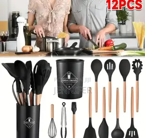 Non-Stick Silicone Kitchen Utensil-Black