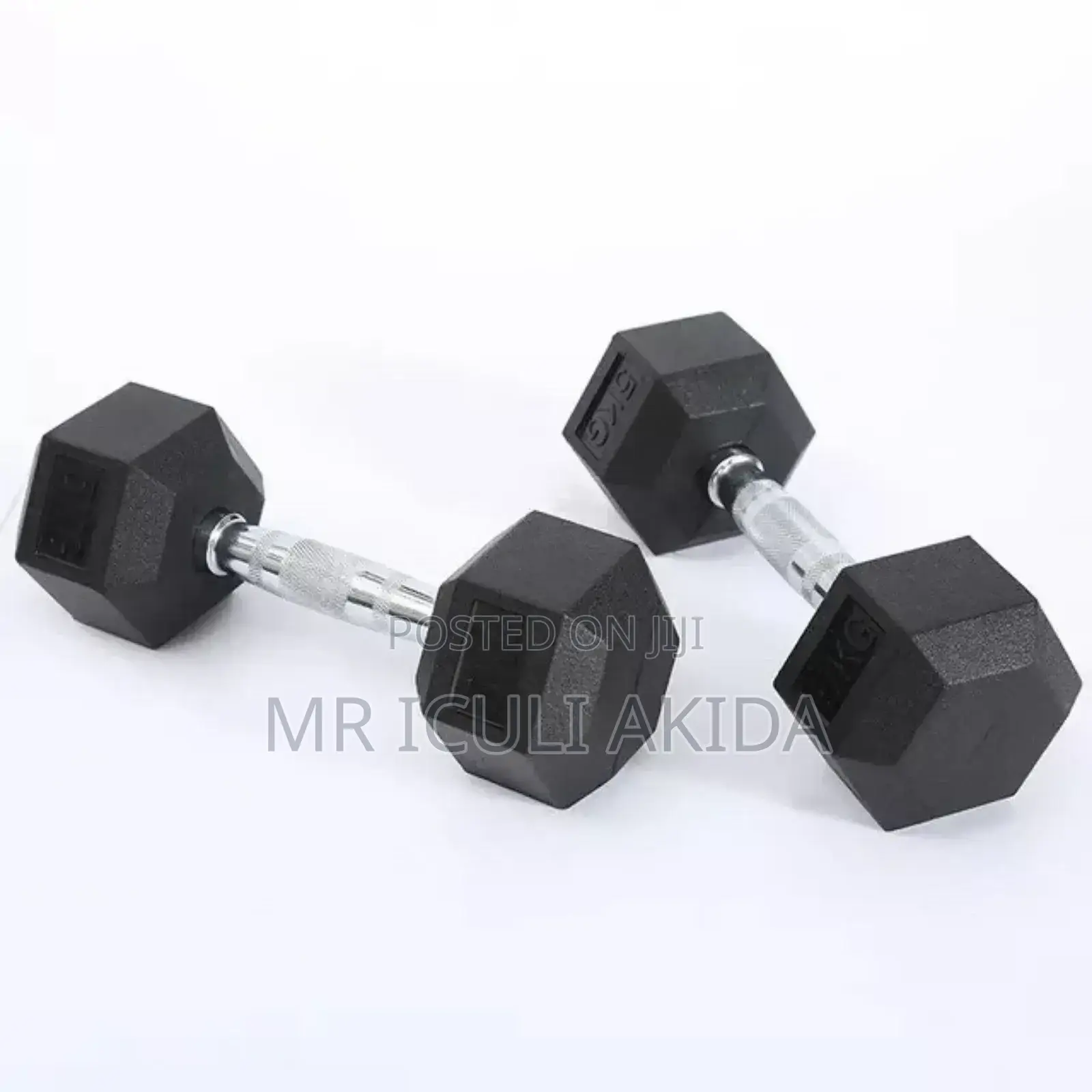 5kgs Hexagonal Cast Iron Gym/Home Fitness Dumbbell Set