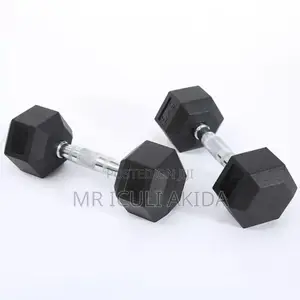 5kgs Hexagonal Cast Iron Gym/Home Fitness Dumbbell Set