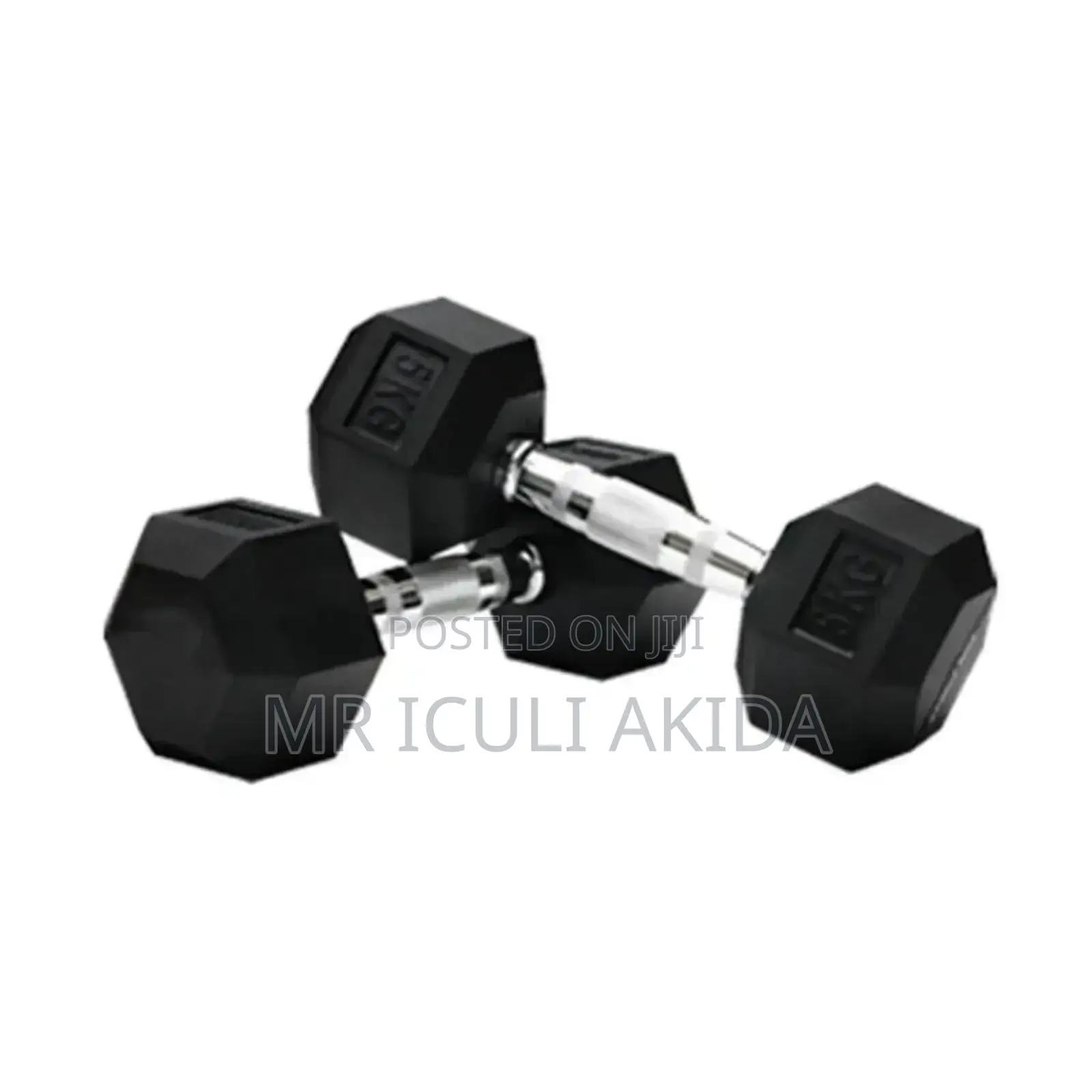 5kgs Hexagonal Cast Iron Gym/Home Fitness Dumbbell Set