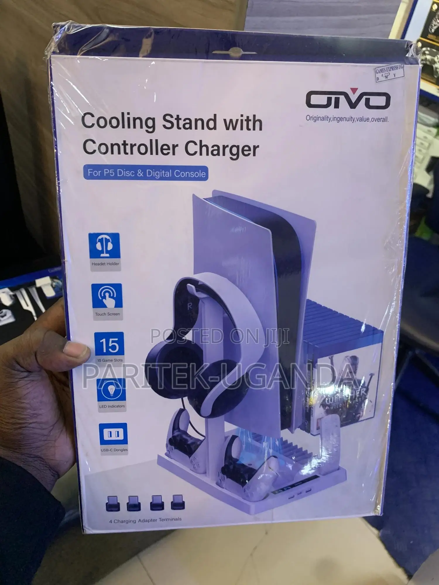 Charging Stand With Cooling Fan for PS5