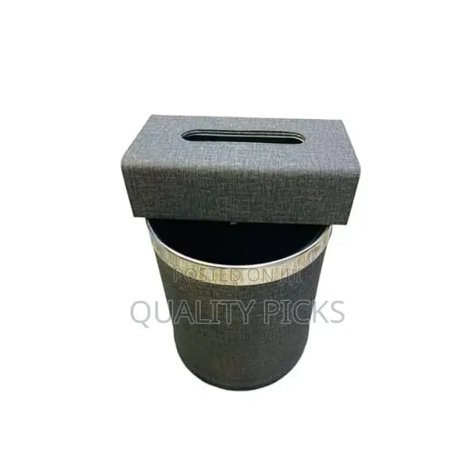 14L Large Gray Trash Can – High-End Double-Layer