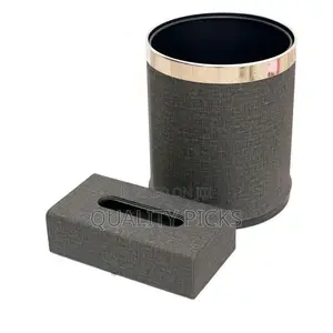 14L Large Gray Trash Can – High-End Double-Layer