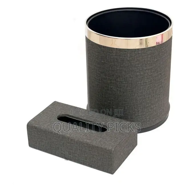 14L Large Gray Trash Can – High-End Double-Layer