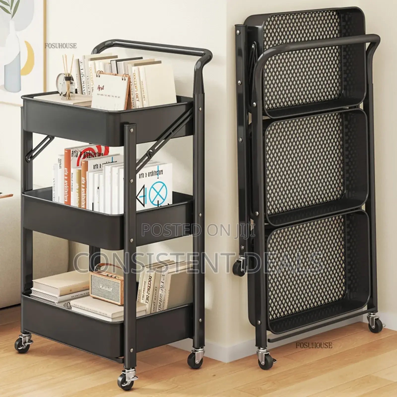 Foldable Mobile Storage Trolley