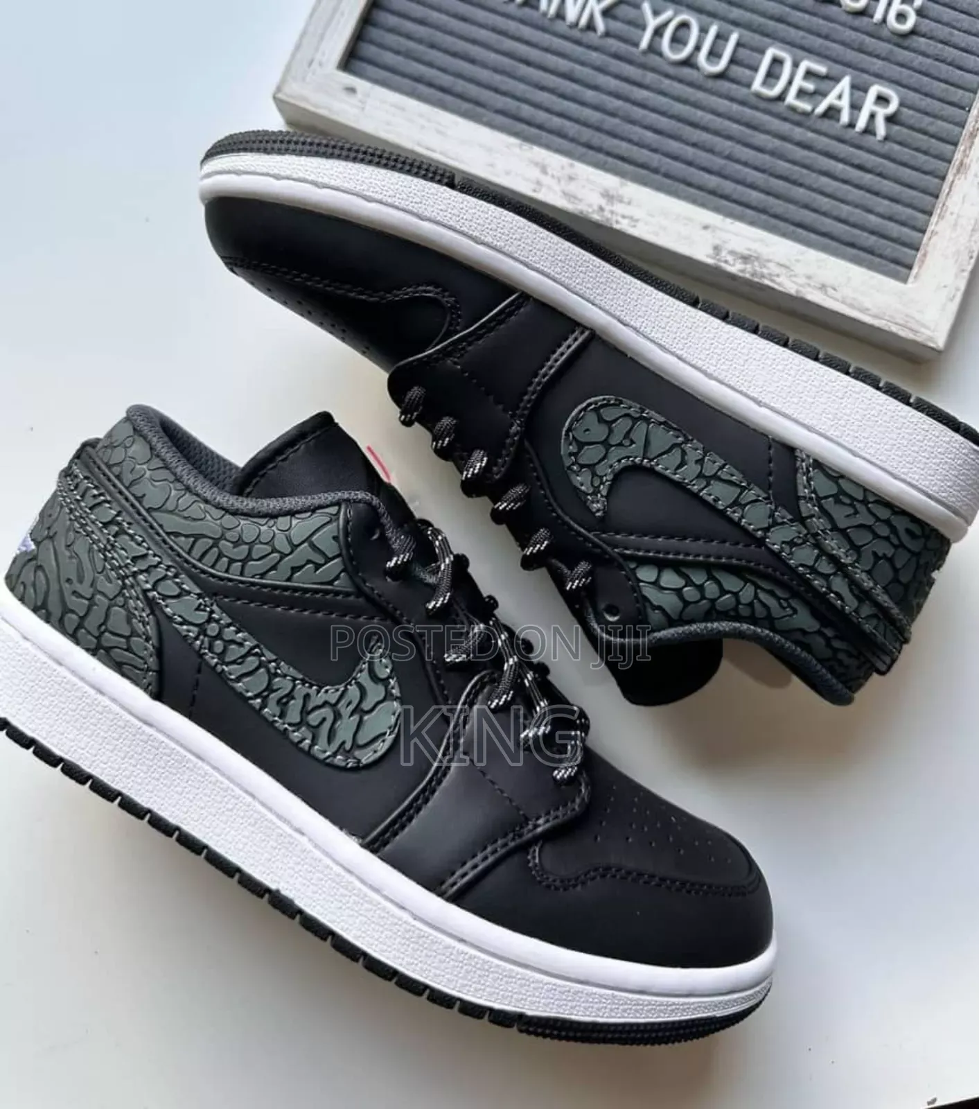 Real Air Jordan 1 Low SE Black Elephant