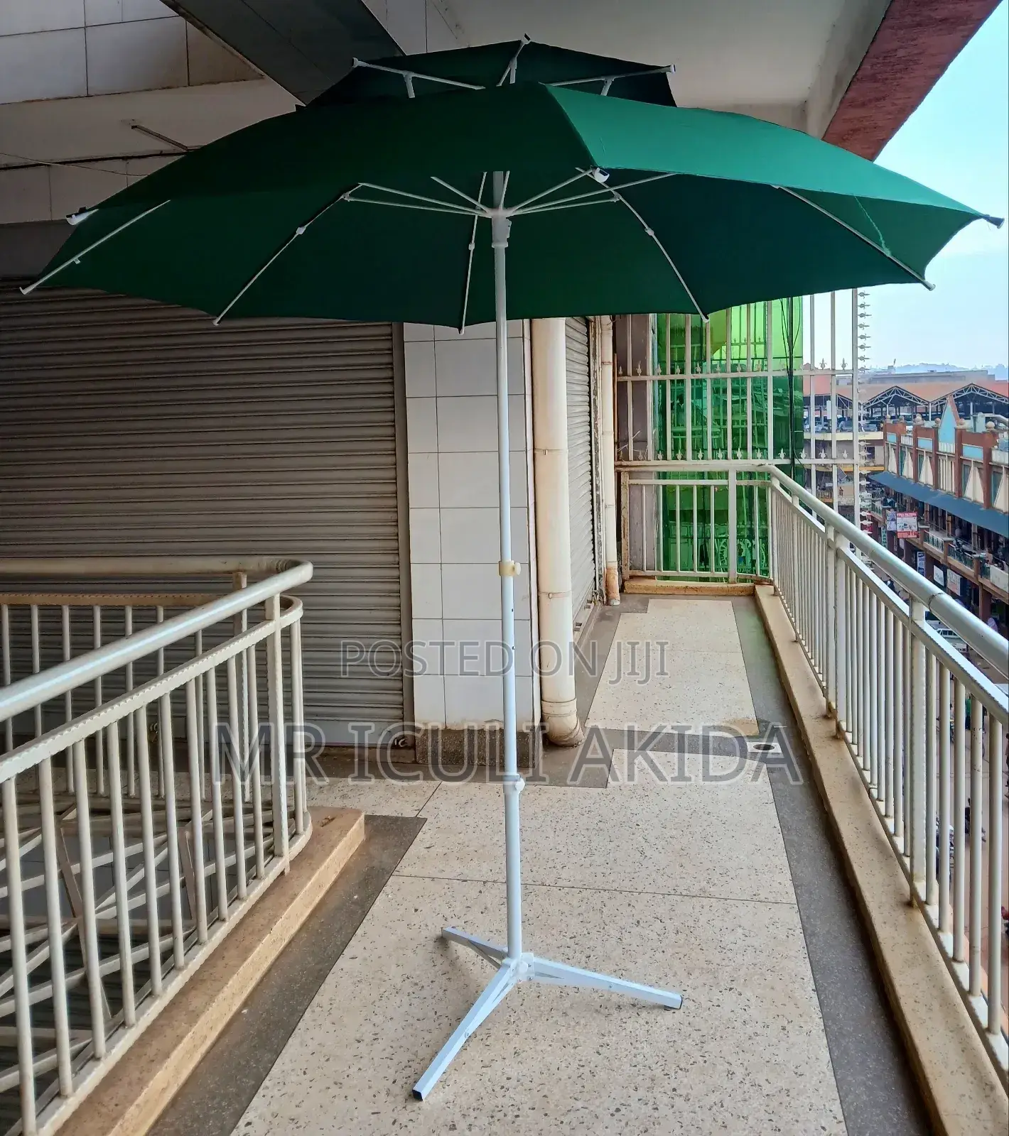 2.4mtrs Business Umbrella With Canopy Overlap Support Base
