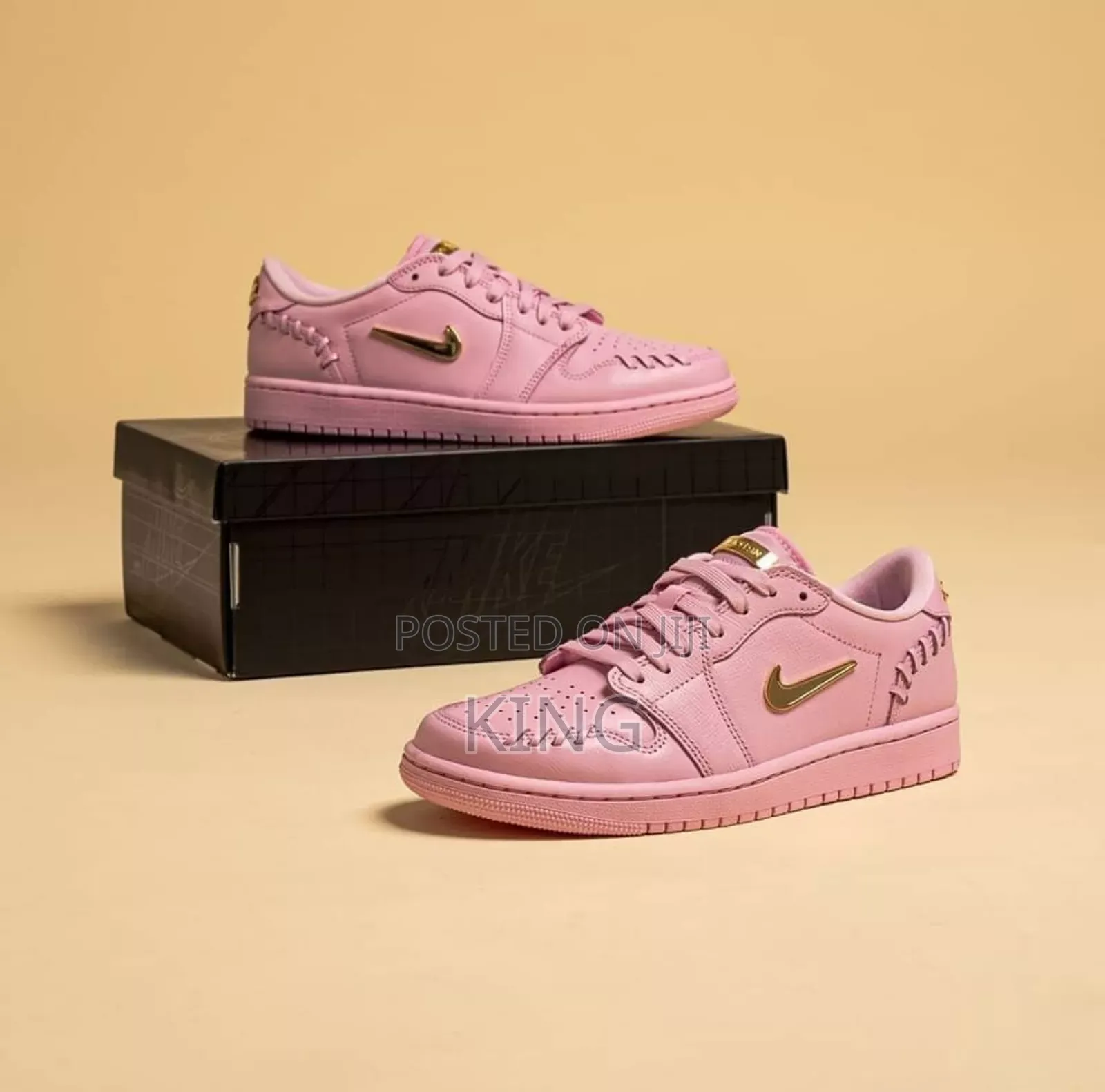 Vogue Air Jordan 1 Low Method of Make" Perfect Pink Sneakers