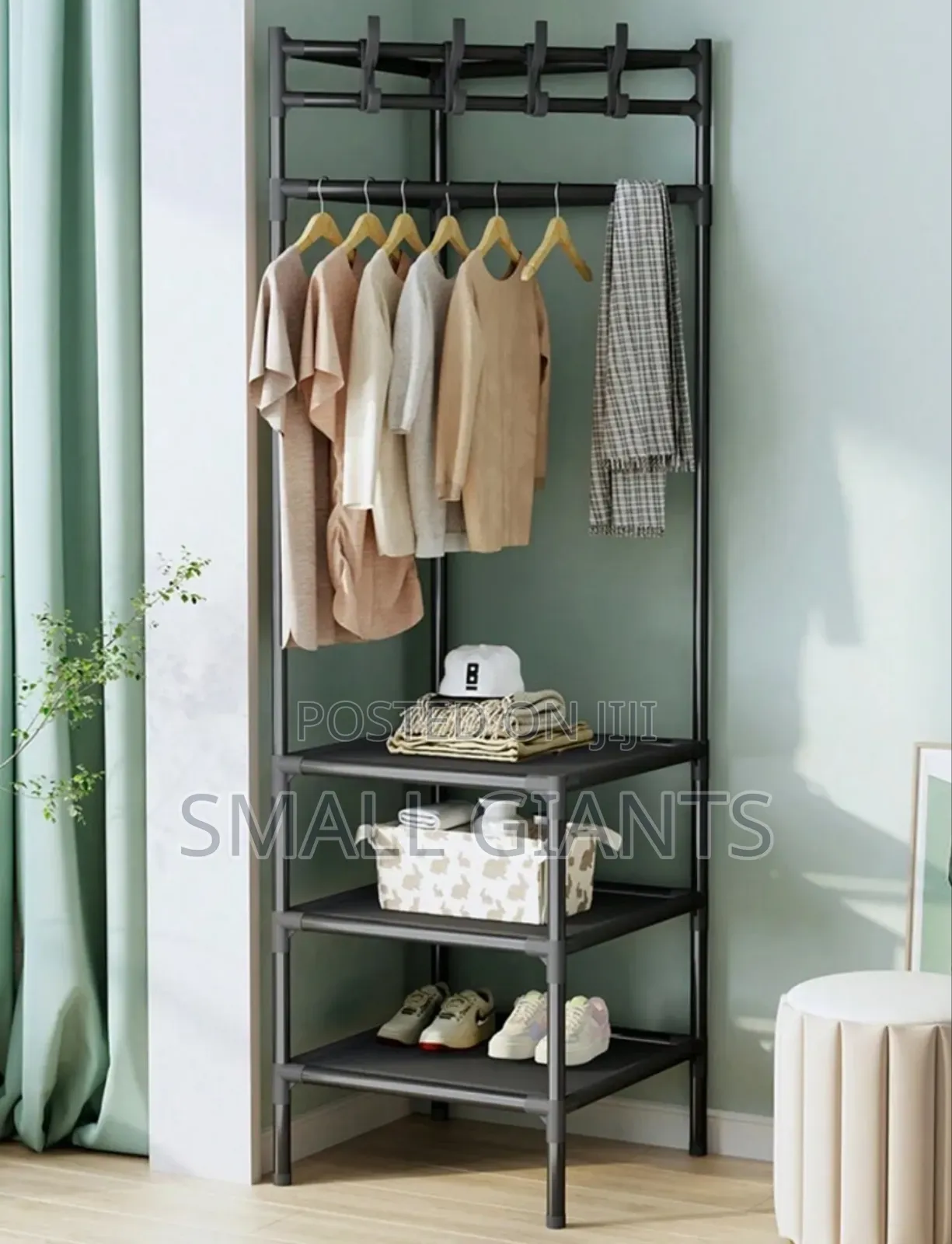 Bedroom Bedside Corner Coat Rack