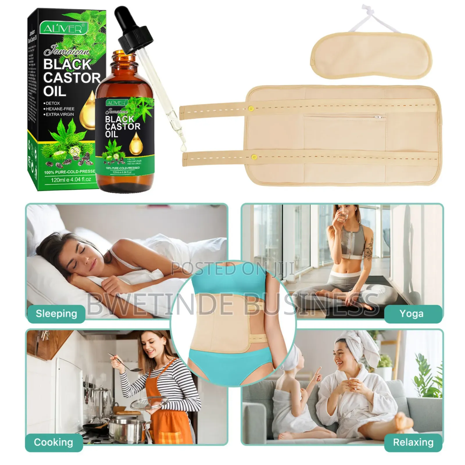 Jamaican Black Castor Oil Waist Wrap Kit