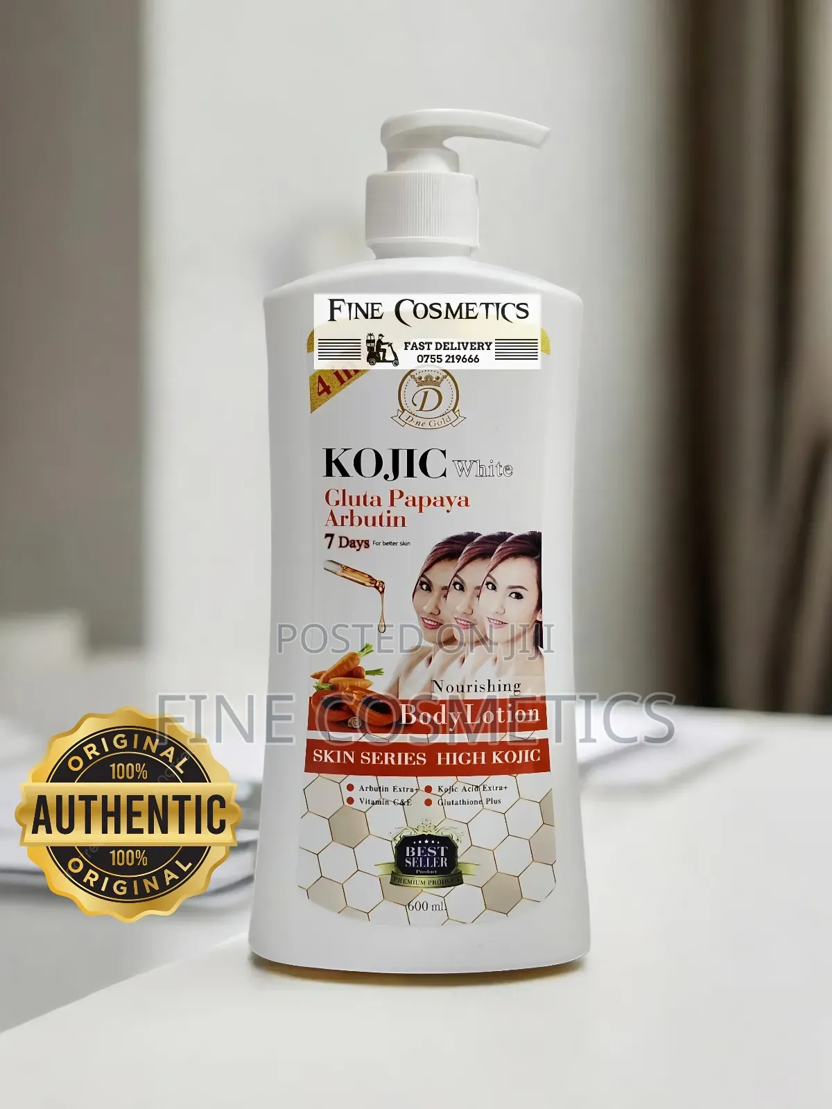 KOJIC WHITE Gluta Papaya Arbutin 7days Skin Whitening Lotion