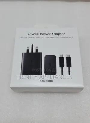 Samsung 45w Super Fast Charging Adapter USB C-C Cable